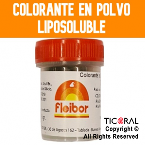 COLORANTE FLEIBOR POLVO LIPOSOLUBLE NARANJA 5GR x 1